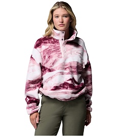 Hanorac damă COLUMBIA HELVETIA II PRINTED CROPPED HALF SNAP